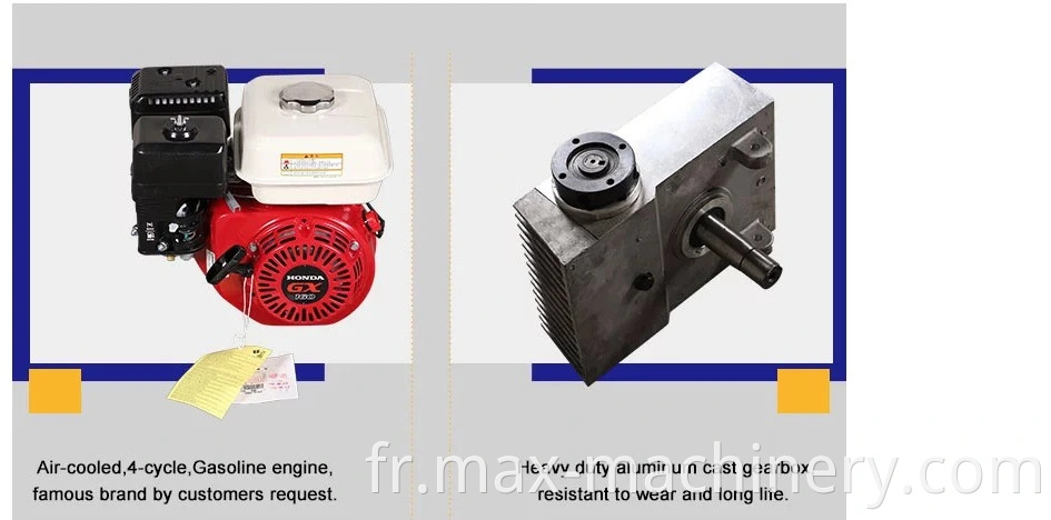 Truelle de puissance de type lourd 46 ′ ′ Machine de truelle d'alimentation en béton GX160 MOTEUR D'ESSET DE LA MOTEUR DERRIÈRE DERRIÈRE LE BÉTON